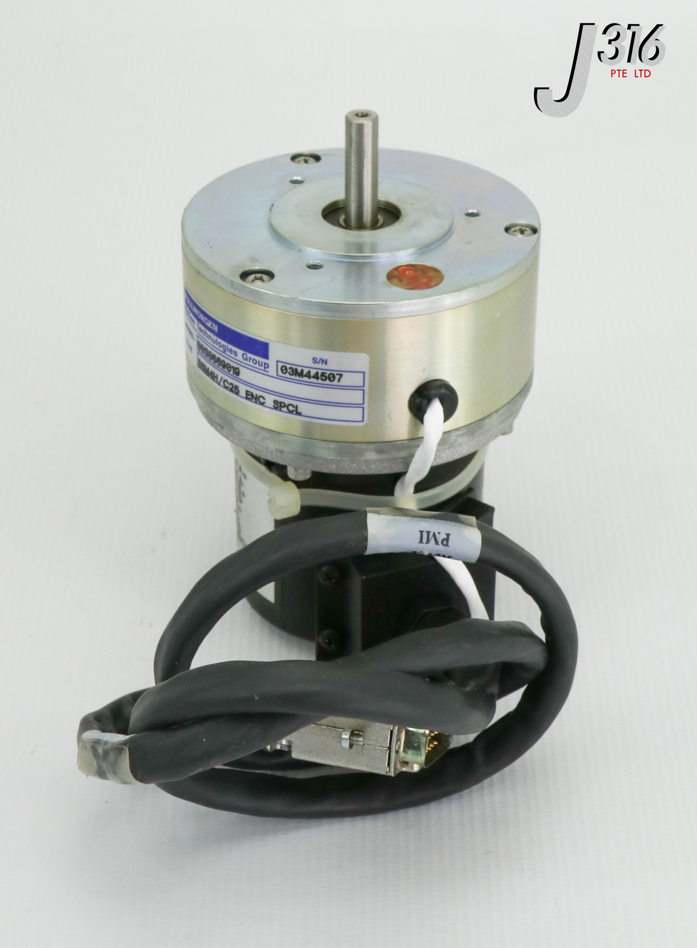 21934 KOLLMORGEN SERVODISC DC MOTOR, S6M4H/C25 ENC SPCL W/ ENCODER ...